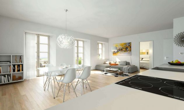 Unverbindliche Innenvisualisierung Wohnraum