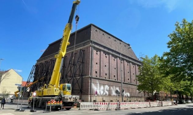 Sicherung der Außenwände des Silo im Haus A